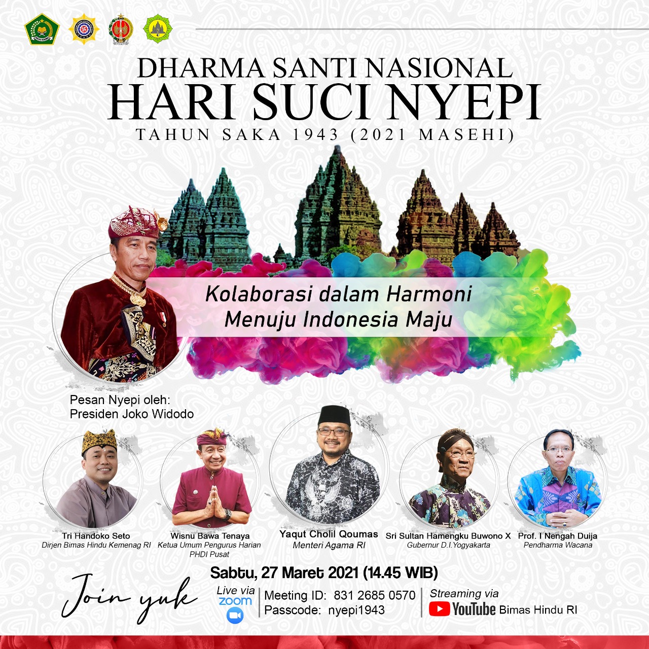 Dharma Santi Nasional 2021 Bersama Presiden RI Ir. Joko Widodo